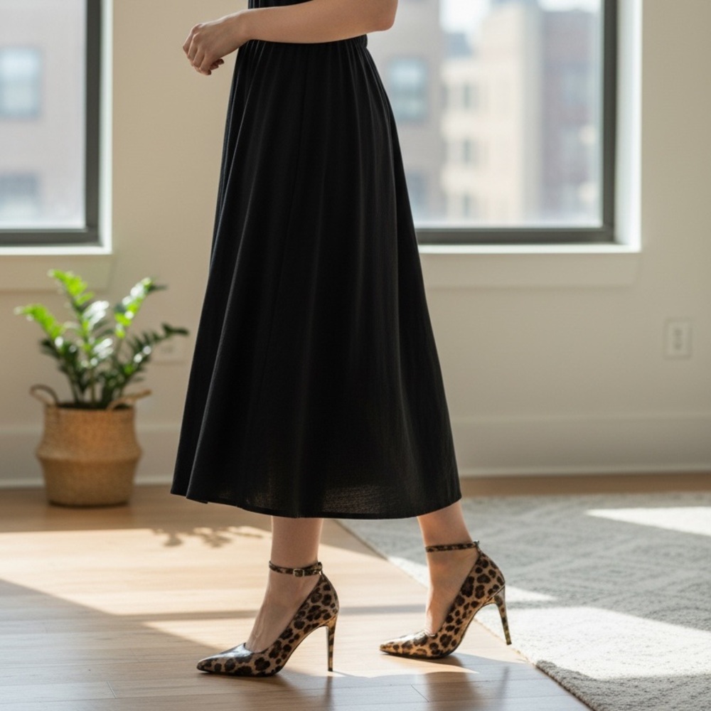 White House Black Market Leopard Print Heels
